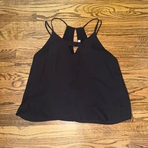 Lush Black Cut Out Strappy Tank Top